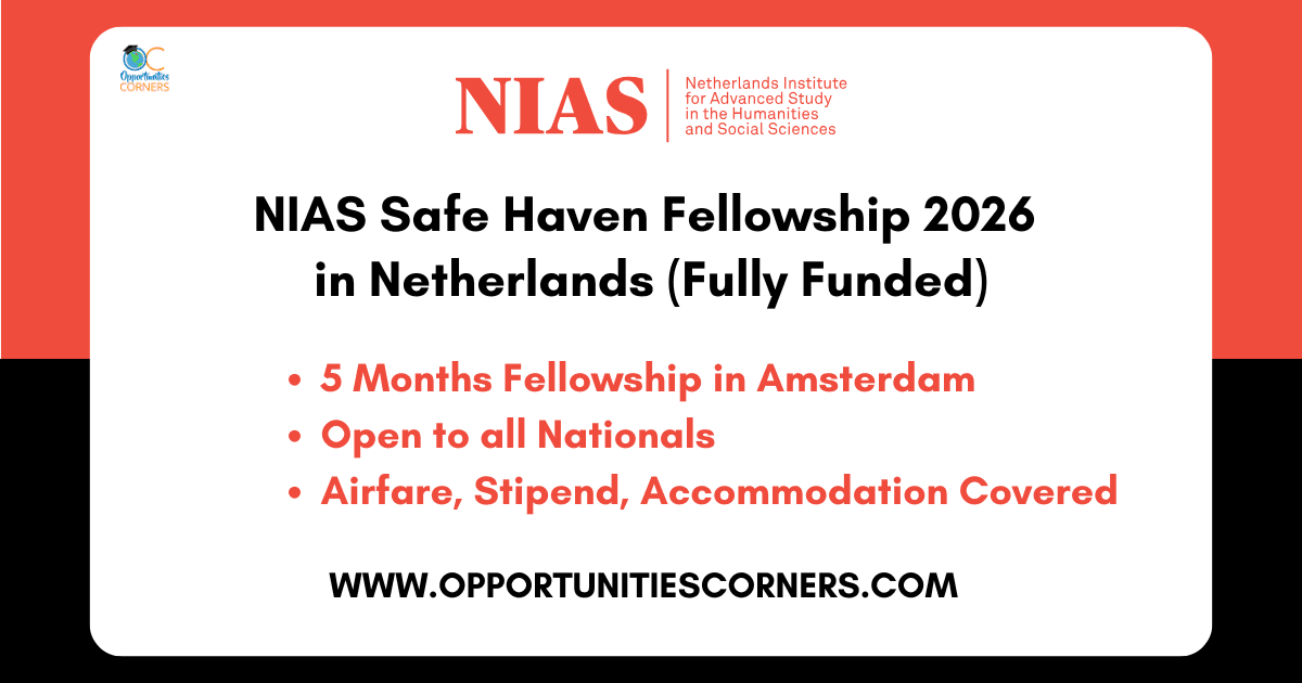 NIAS Safe Haven Fellowship 2026 – Netherlands (Fully Funded)