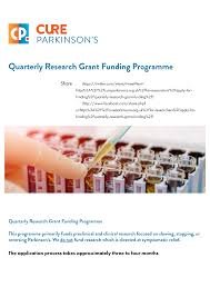 Open Call: Cure Parkinson’s Quarterly Research Grant Funding Programme