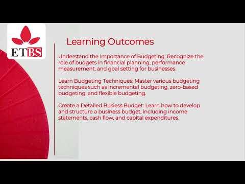 CREATING A BUSINESS BUDGET
